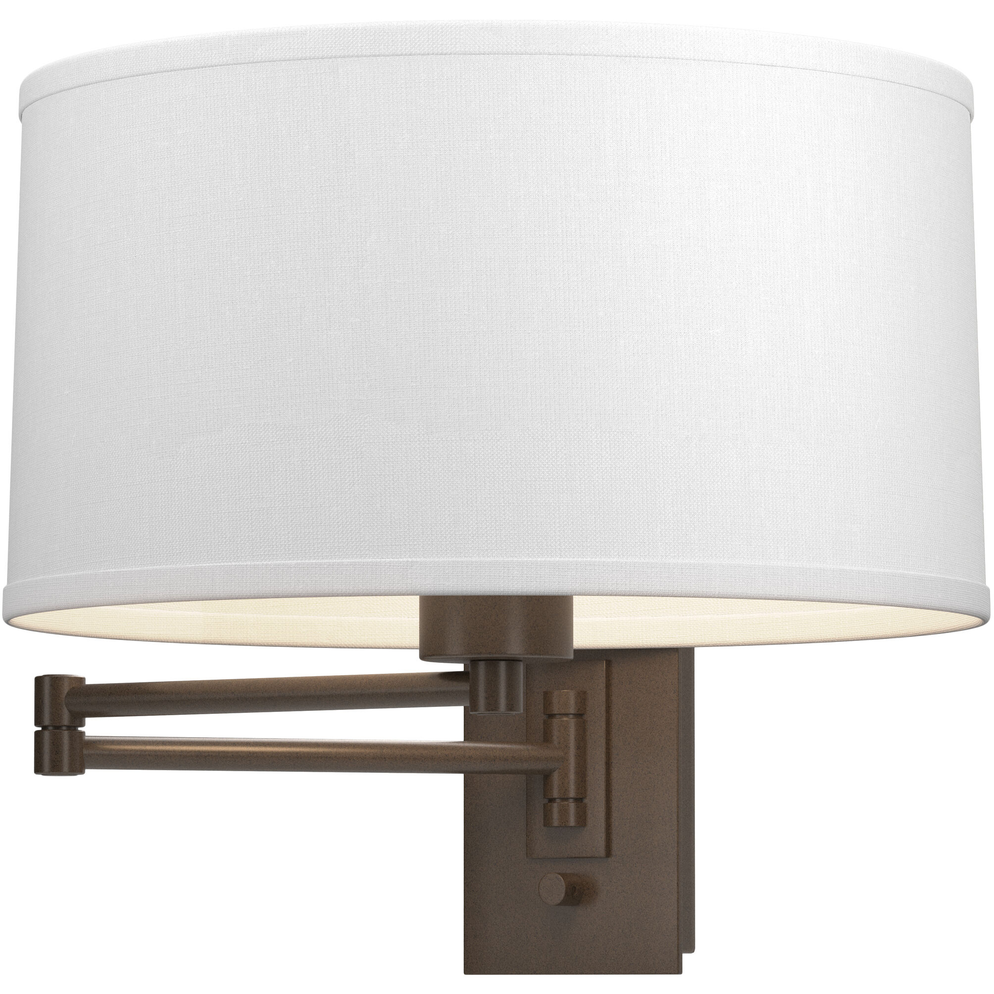 Hubbardton Forge Simple 23 inch 100 watt Bronze Swing Arm Sconce Wall Light in Natural Anna 209250-1008 - Open Box