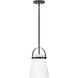 Tori LED 9 inch Black Pendant Ceiling Light, Semi-Flush Mount