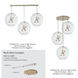 Sfera 6 Light 20 inch Modern Brass Pendant Ceiling Light