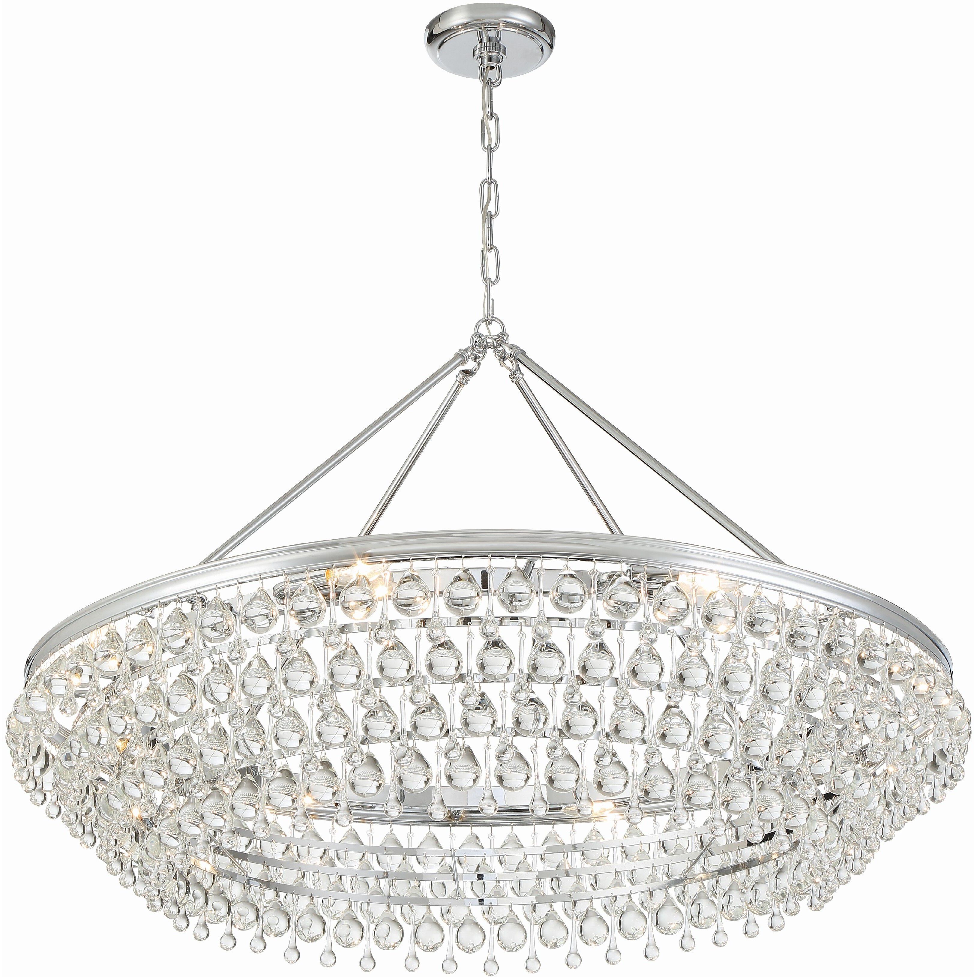 Calypso 8 Light 40 inch Polished Chrome Chandelier Ceiling Light