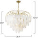 Alessia 19 Light 28.4 inch Brushed Brass and White Chandelier Ceiling Light