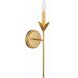 Broche Sconce Wall Light in Antique Gold