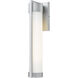 Stratford 1 Light 16.63 inch Silver Outdoor Sconce in White Glass