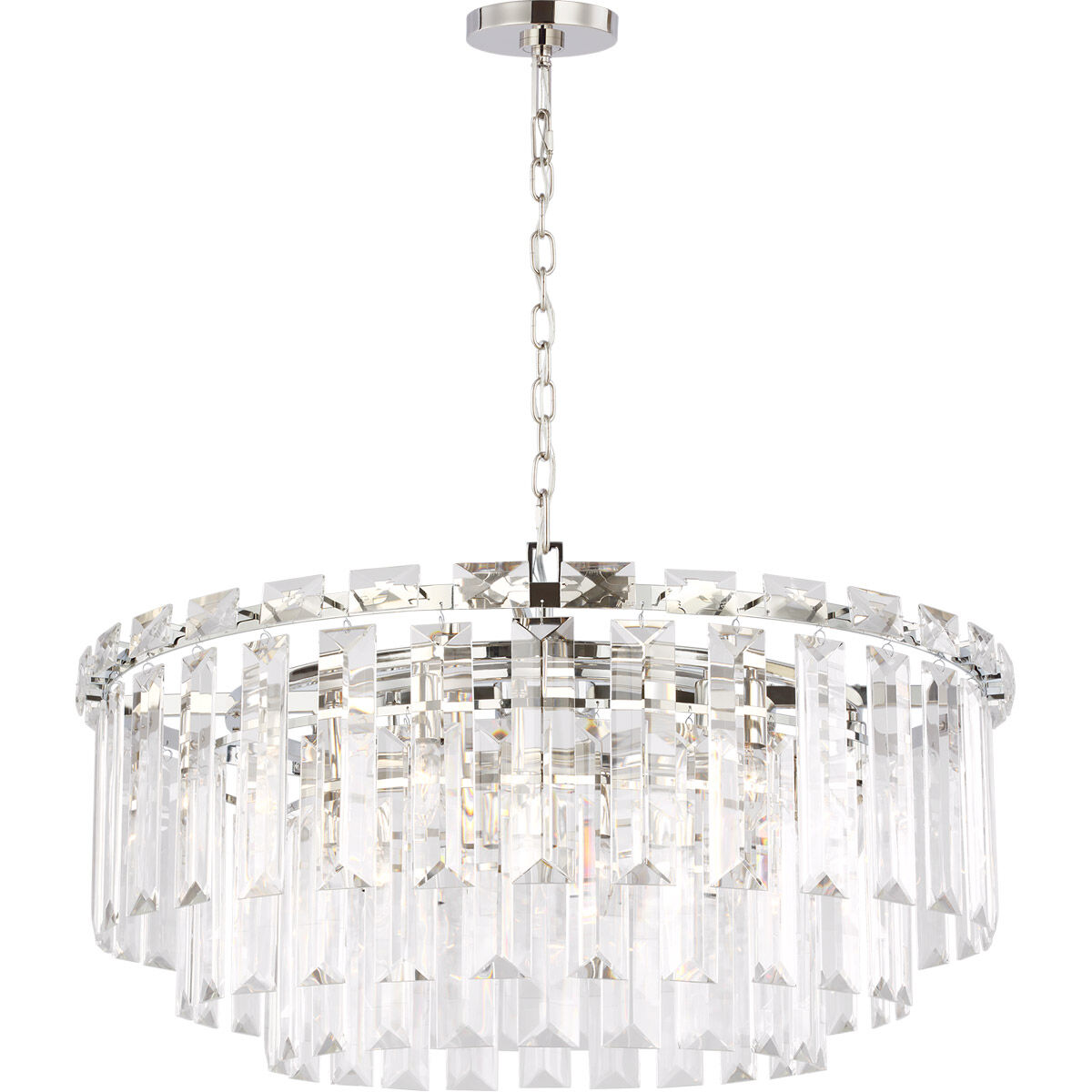 C&M by Chapman & Myers Arden 16 Light 32.88 inch Polished Nickel Chandelier Ceiling Light