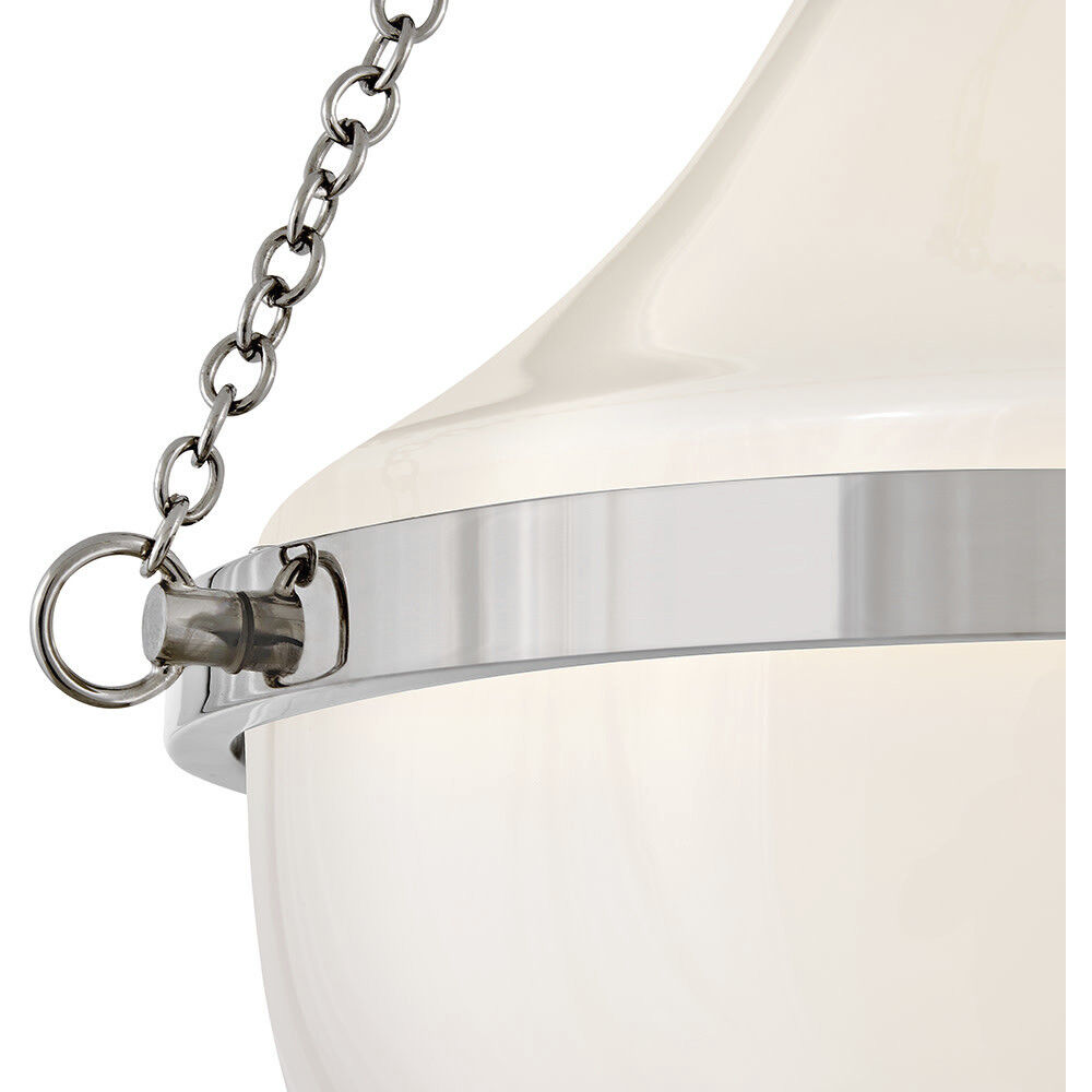 Collins 1 Light 15 inch Polished Nickel Semi-Flush Mount Ceiling Light, Medium