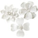 Wall Flowers White/Cream Wall Decor, Set of 3