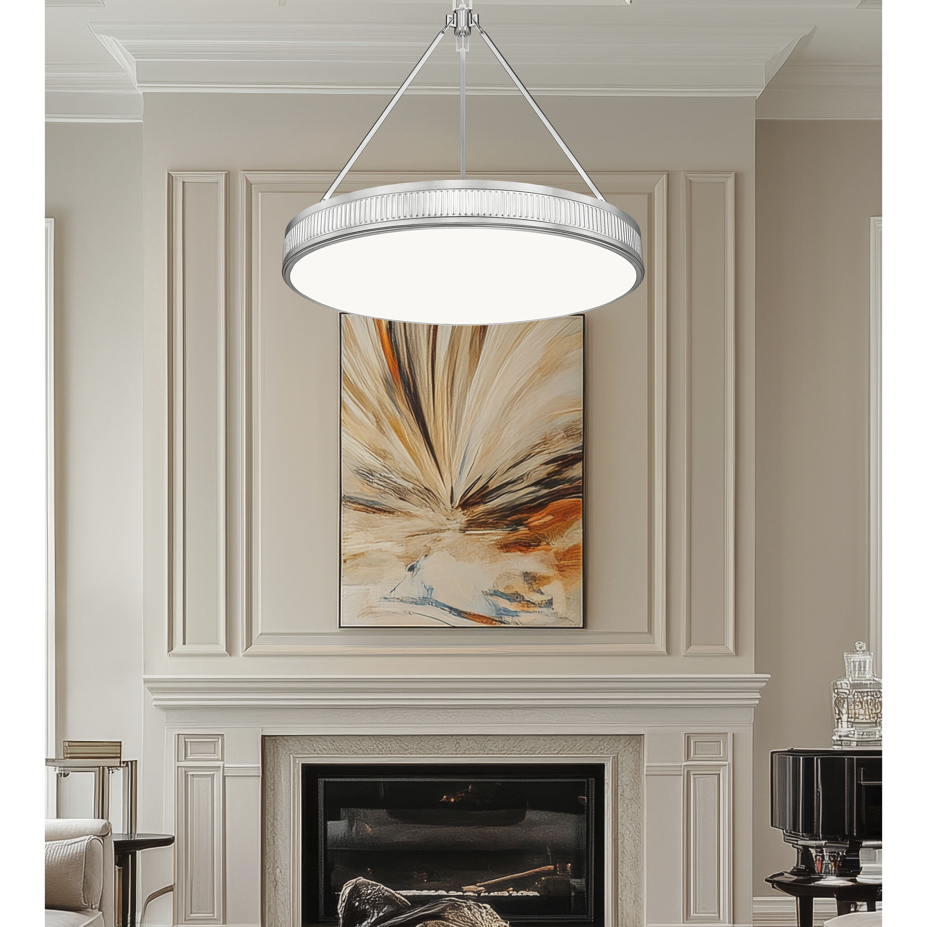 Quinn Pendant Ceiling Light in Satin Nickel