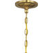 Transitional 6 Light 28 inch Natural Brass Chandelier Ceiling Light