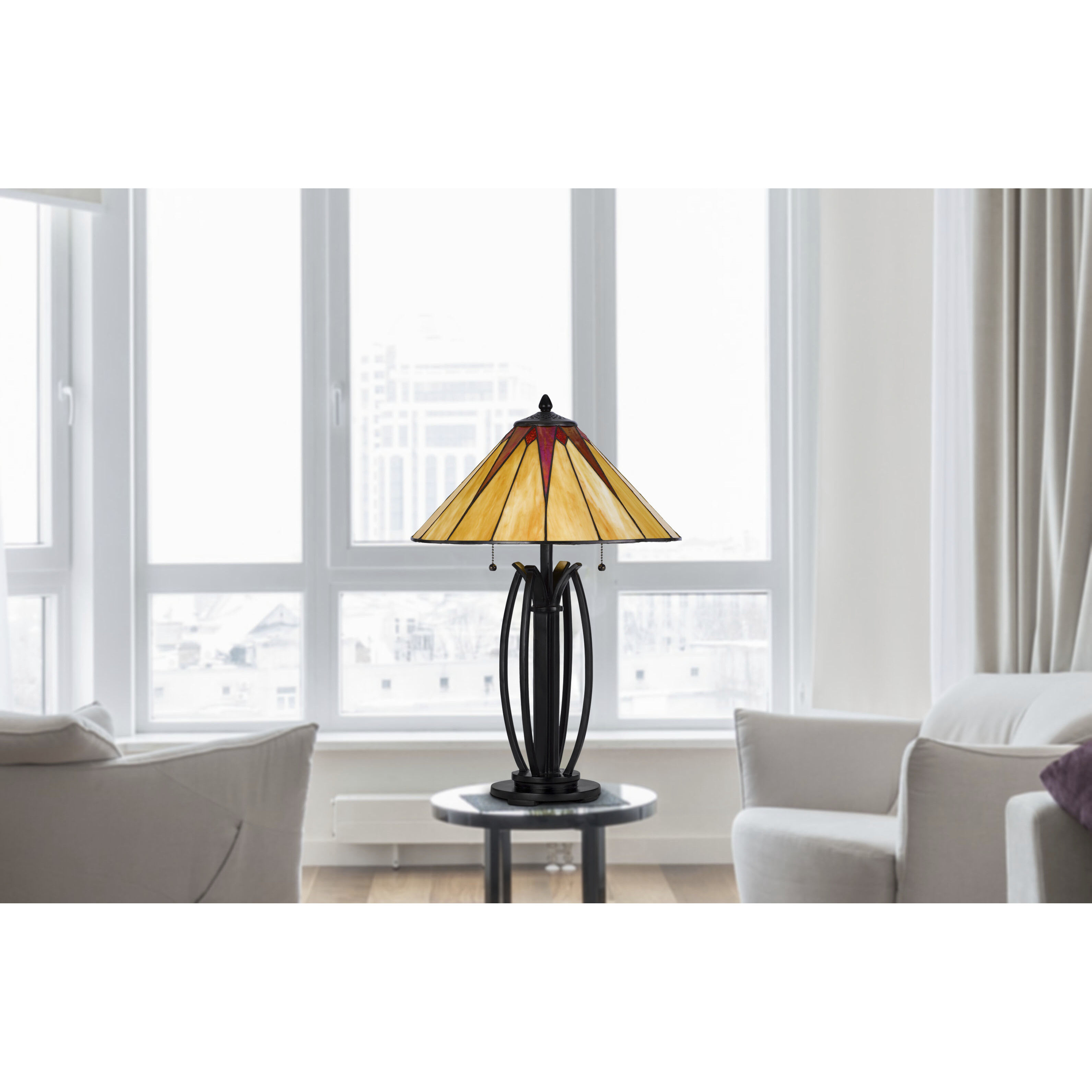 3105 Tiffany 25 inch 60.00 watt Dark Bronze Table Lamp Portable Light