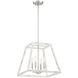 Rhode 4 Light 16 inch Coastal Weathered White Pendant Ceiling Light