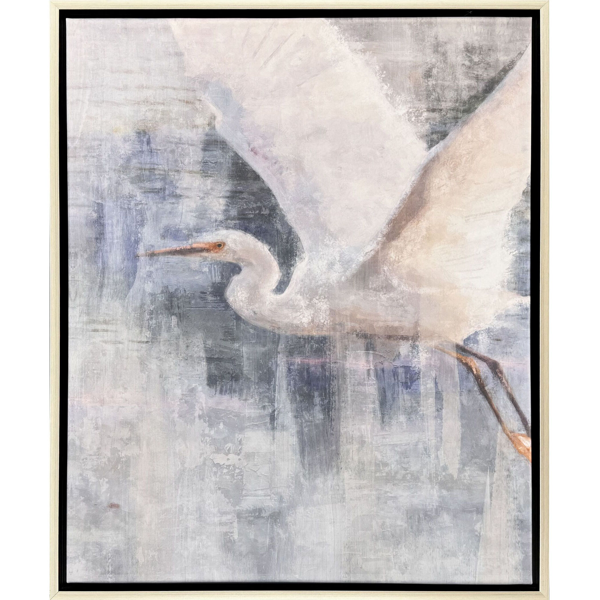 Glacier Heron Gray and Blue and White Canvas, Propac