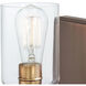 Morrow 1 Light 15 inch Harvard Court Bronze/Gold Bath Light Wall Light
