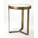 Butler Loft Elton Marble & Metal 22 X 18 inch Marble and Metal Accent Table