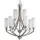 Anna 9 Light 27 inch Brushed Nickel Chandelier Ceiling Light