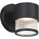 Ari Clear Ribbed 4.75 inch Black Wall Sconce Wall Light