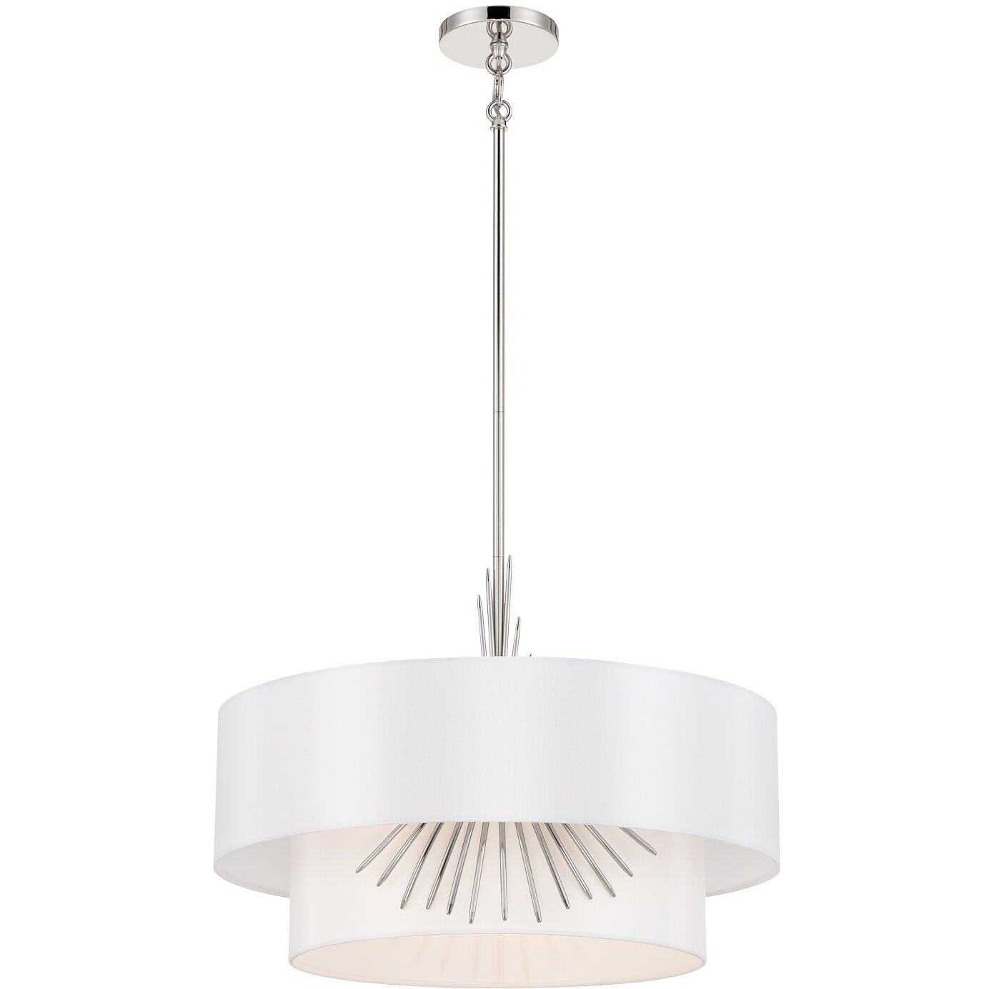 Gramercy 3 Light 21.88 inch Polished Nickel Pendant Ceiling Light