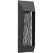 Nightfall LED 22.3 inch Textured Black with Tidal Cast Glass Outdoor Sconce, Small