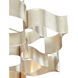 Grand Lotus 1 Light 20.25 inch Contemporary Silver Leaf Pendant Ceiling Light, Small