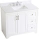 Moore 42 X 22 X 34 inch White Vanity Sink Set