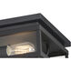 Great Outdoors Isla Vista 2 Light 12 inch Coal Outdoor Flush Mount