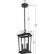 Berks 2 Light 6 inch Black Outdoor Pendant