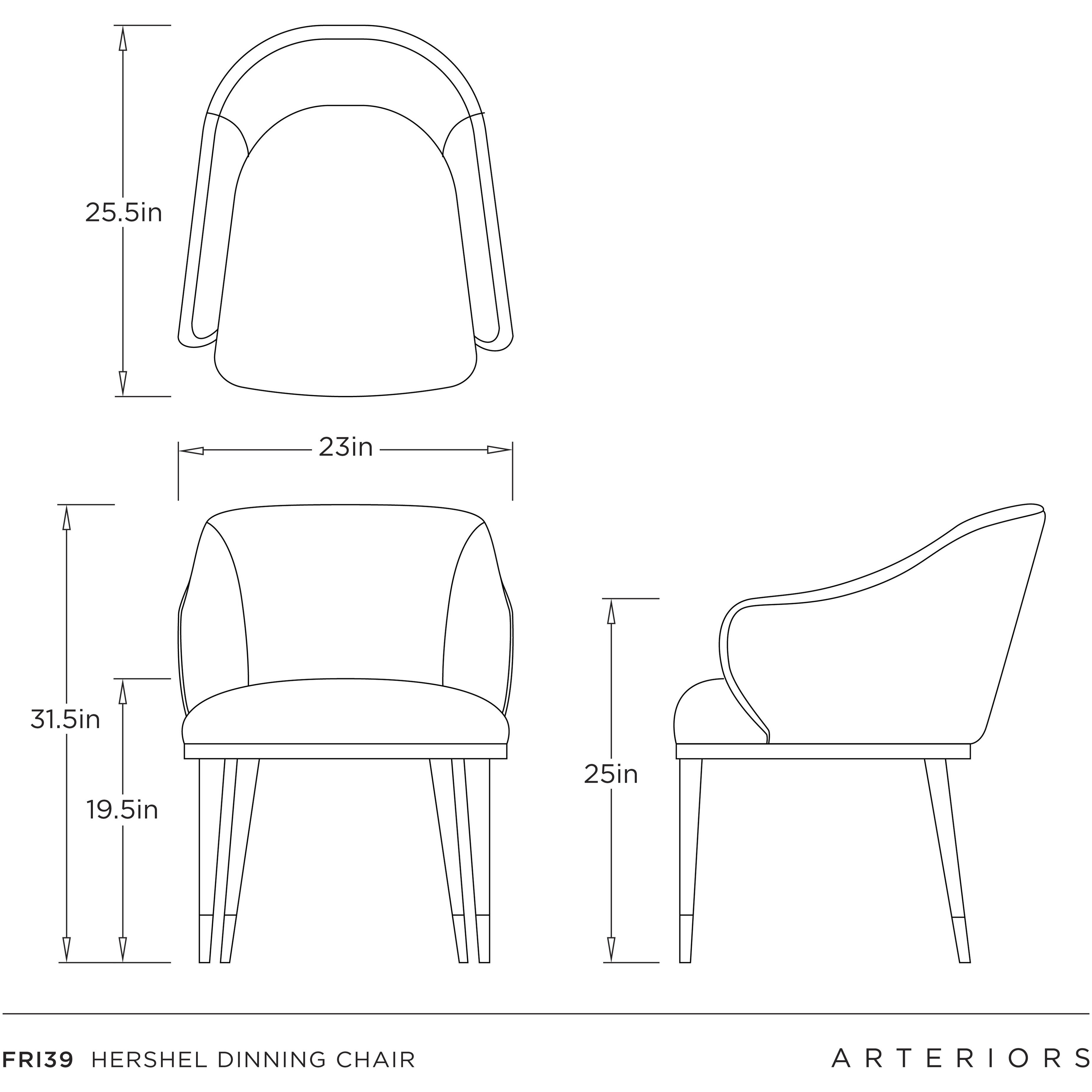 Hershel Dim Gray and Ebony with Blackened Bronze Dining Chair
