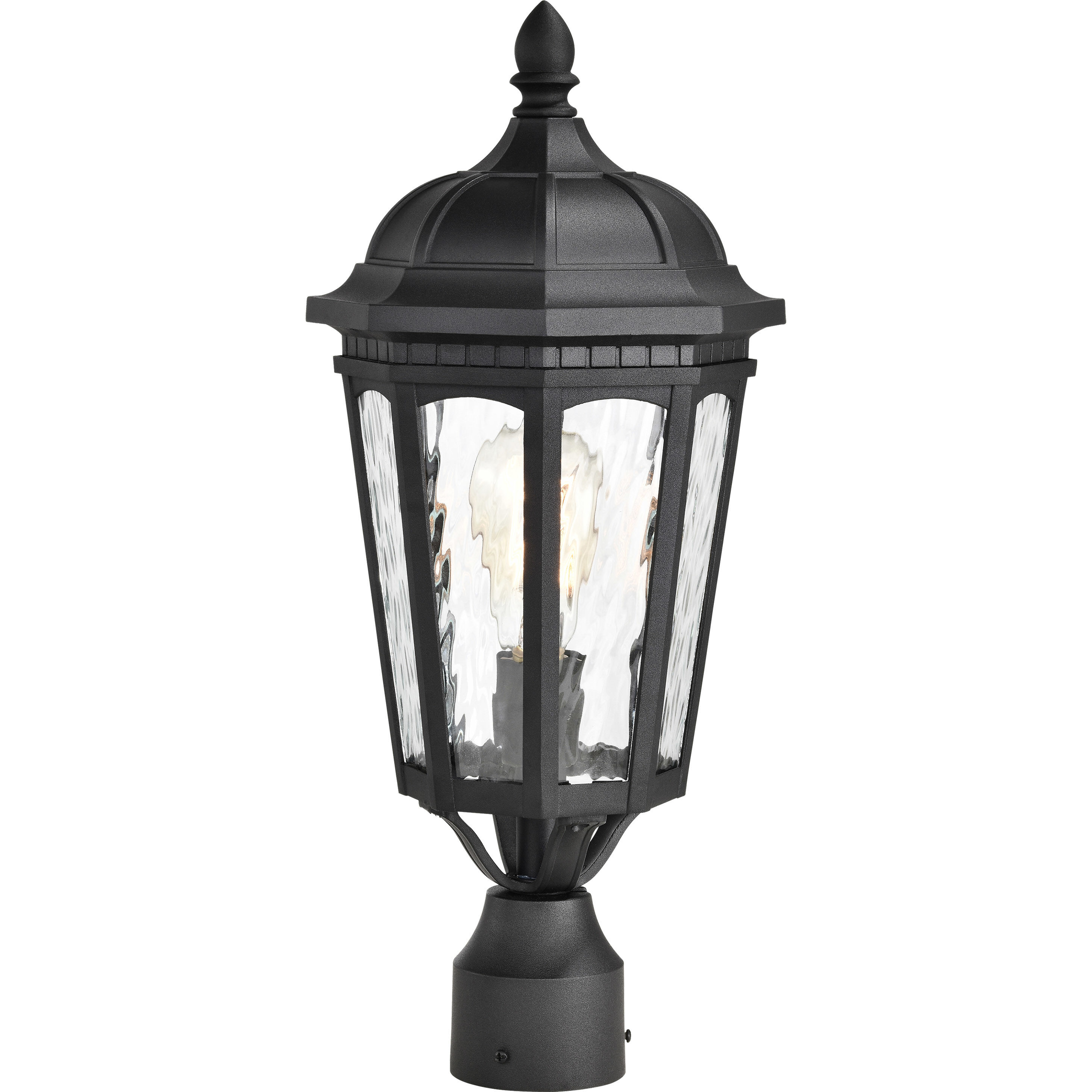 East River 20 inch Matte Black Post Lantern