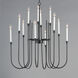 Tux 12 Light 36 inch Black Chandelier Ceiling Light