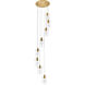 Hana 8 Light 18 inch Gold Pendant Ceiling Light