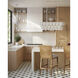 Santos 44 inch Sea Sand and Satin Brass and Liller Malt Bar Stool