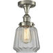 Chatham 1 Light 6.5 inch Brushed Satin Nickel Semi-Flush Mount Ceiling Light