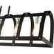 Stoneridge 5 Light 36 inch Textured Black Linear Chandelier Ceiling Light