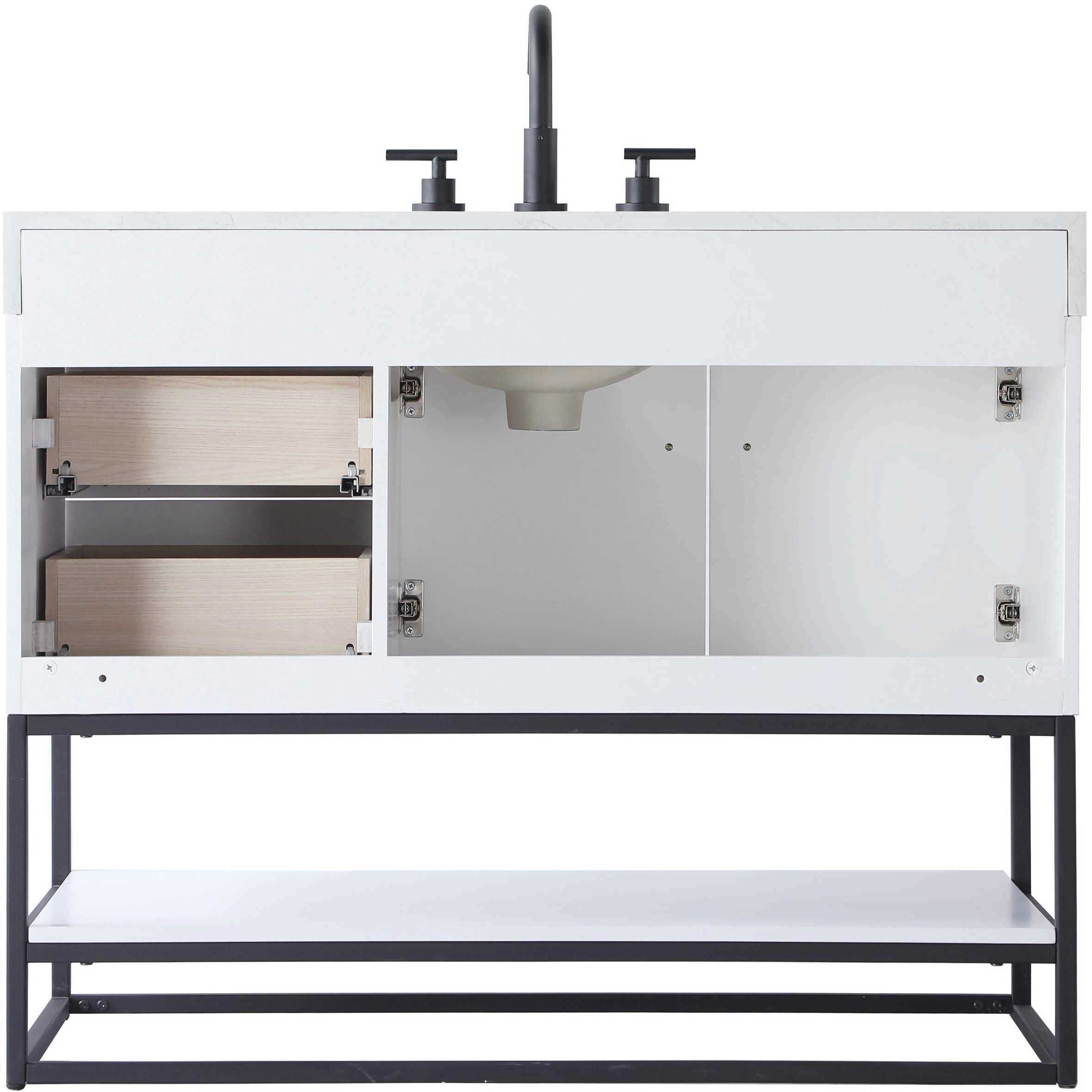 Caroline 42 X 34 inch White Bathroom Vanity Cabinet