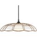 Lakeside 1 Light 30 inch Saddle Brown and Matte Black Indoor Outdoor Pendant Ceiling Light