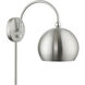 Stockton 15 inch 60.00 watt Brushed Nickel with Polished Chrome Accents Swing Arm Wall Lamp Wall Light