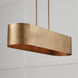 Jude 5 Light 44 inch Mystic Luster Island Ceiling Light