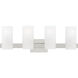 Drew & Jonathan Scott Rhode 4 Light 27 inch Chrome Vanity Light Wall Light