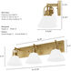 Carrington Isle 3 Light 27.25 inch Luxe Gold Vanity Light Wall Light