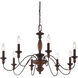 Holbrook 8 Light 29 inch Tuscan Brown Chandelier Ceiling Light