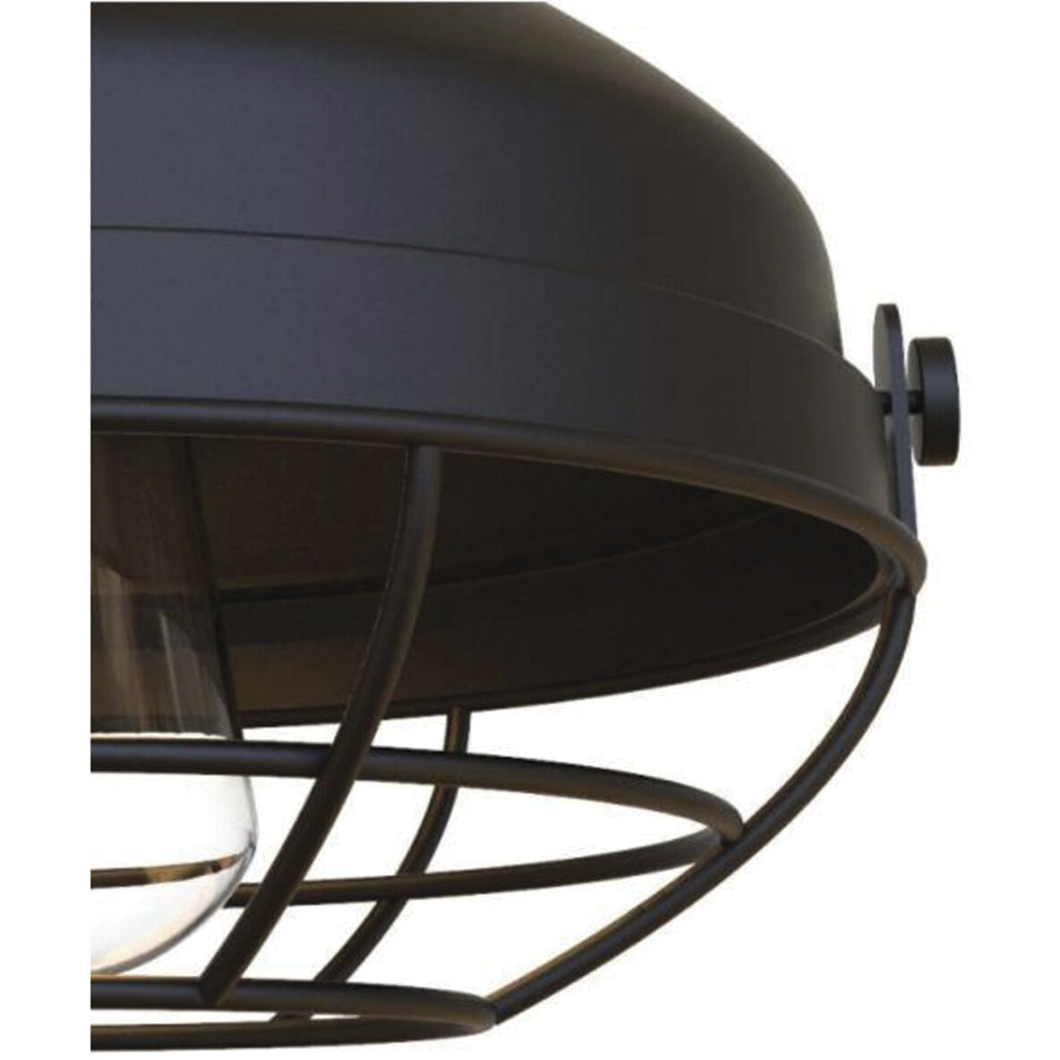 Ringley 1 Light 8.5 inch Matte Black Semi Flush Mount Ceiling Light