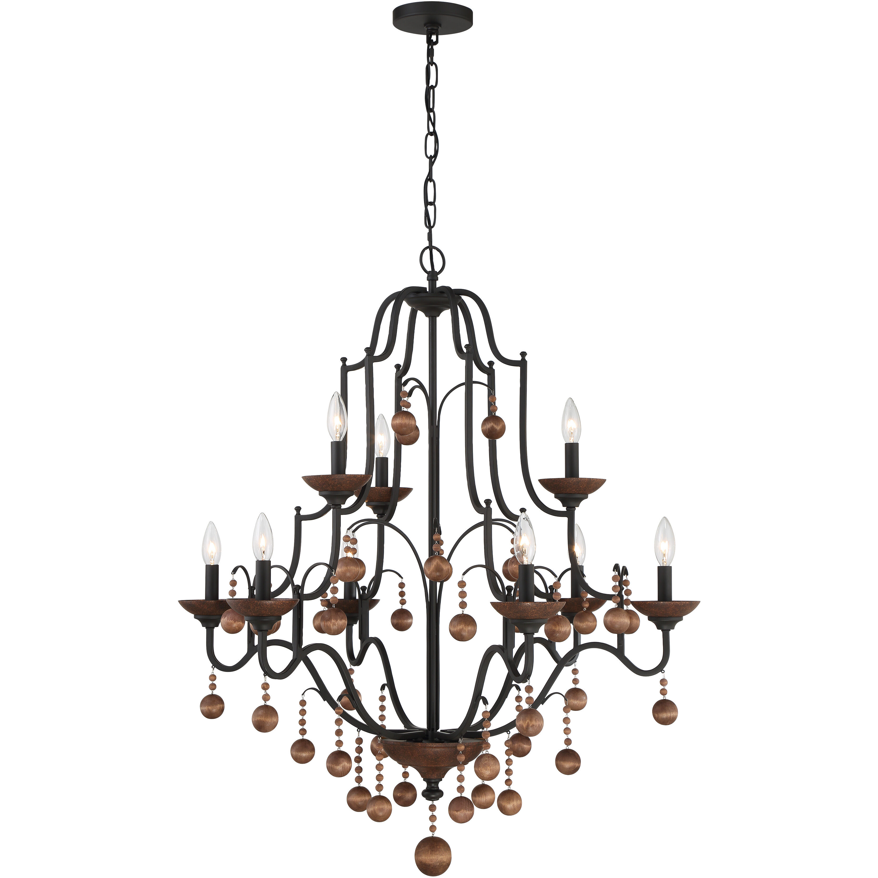 Colonial Charm 9 Light 33.13 inch Chandelier