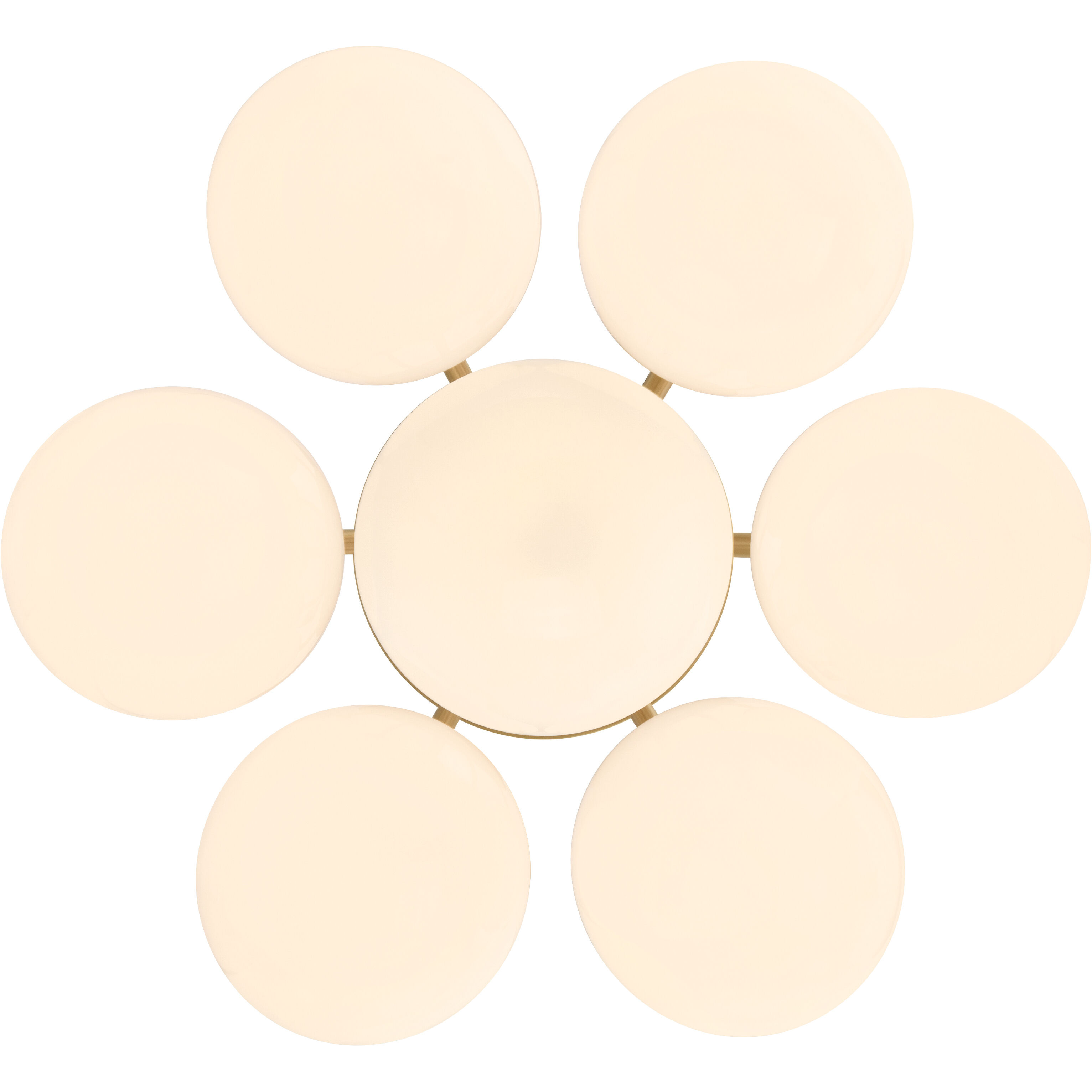 Lunara 7 Light 18.25 inch Legacy Brass Semi-Flush Mount Ceiling Light