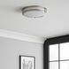 Linear LED 14 inch Satin Nickel Flush Mount Ceiling Light