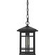 Harley 1 Light 7.5 inch Black Outdoor Pendant