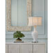 Zeta 30.75 inch 150 watt White and Clear Table Lamp Portable Light