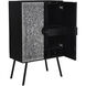 Sunburst 51.5 X 32 inch Black Cabinet, Wine Cabinet