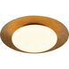 Zinola LED 18 inch Sand Coal and Halcyon Gold Flush Mount Ceiling Light