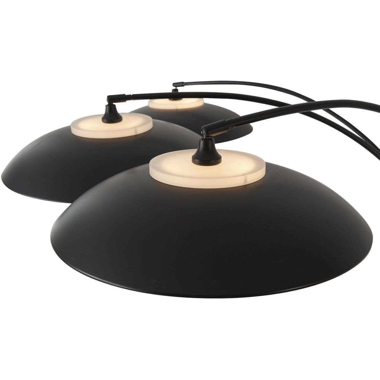 Saucer 92 inch 8.50 watt Matte Black Arc Floor Lamp Portable Light