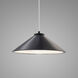 Radiance Collection 1 Light 11.75 inch Carbon Matte Black with Matte Black Pendant Ceiling Light