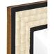 Sana 40 X 30 inch Ivory with Black and Mirror Wall Mirror